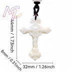 Natural Real Jade Cross Pendant Necklace Talismans Amulet Designer Gift Carved Jewelry Gifts for Women Men Charm Chinese