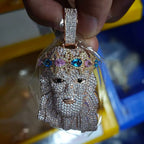 Rose Gold Jesus Head Pendant Iced Out