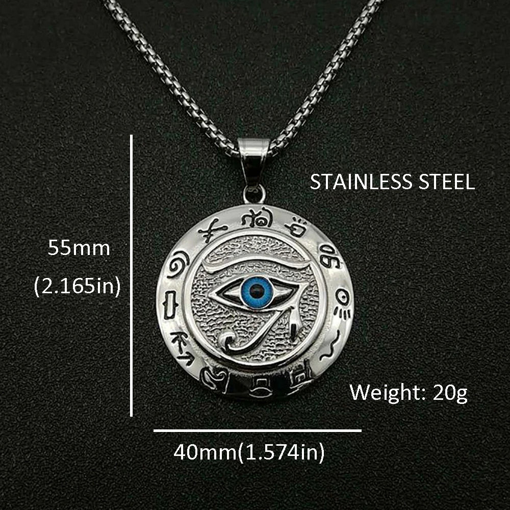 Eye of Horus Stainless Steel Pendant Necklace