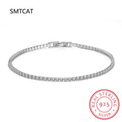 Moissanite Tennis Bracelet — Silver-Tone
