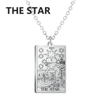 LIKGREAT Tarot Card Necklace Major Arcana Tarots Stainless Steel Necklaces Divination Jewelry Birthday Gift for Women