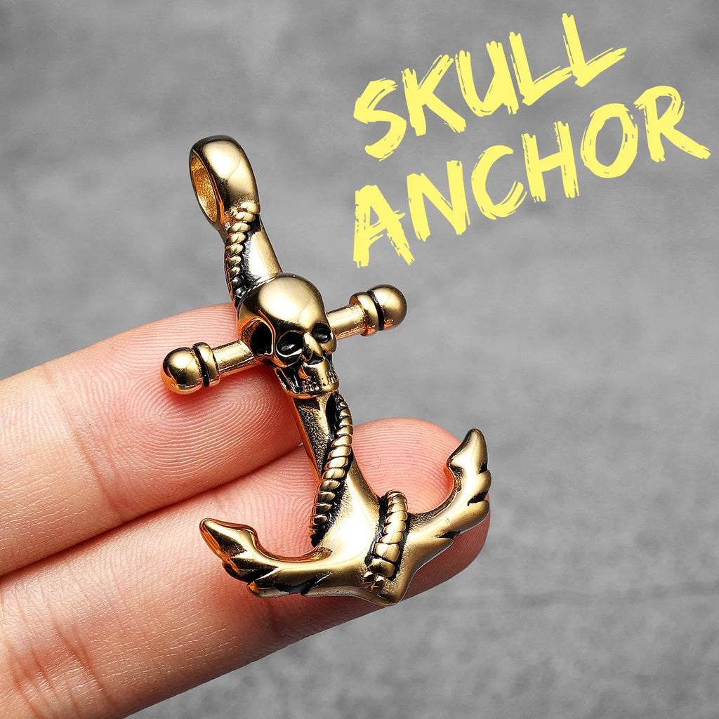 Anchor Sailor Pendant Necklace — Stainless Steel