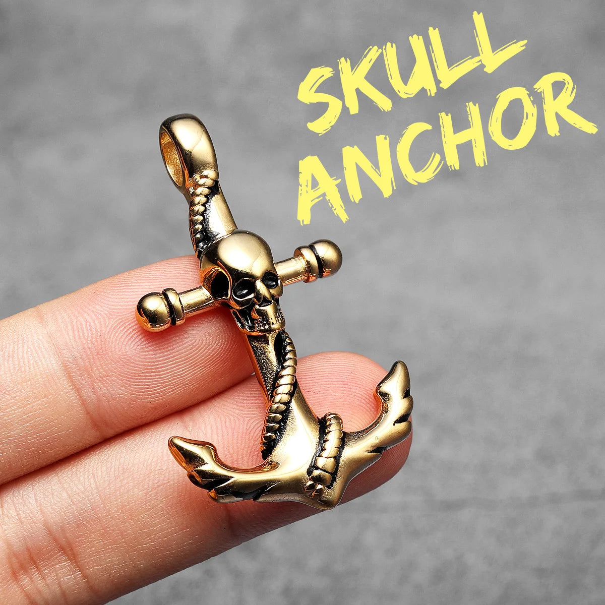 Anchor Sailor Pendant Necklace — Stainless Steel