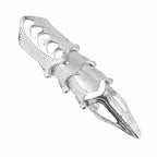 Retro Fashion Hip Hop Punk Ring Rock Scroll Joint Armor Knuckle Metal Full Finger Claw Ring Men and Women Creative Popular Ring