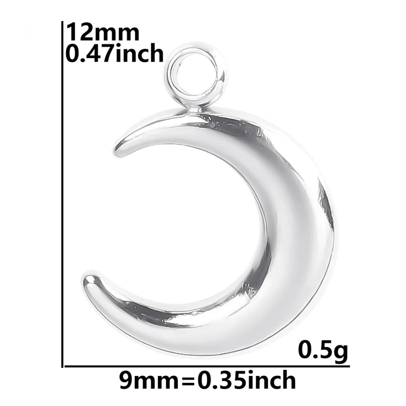 7Pcs No Fade Stainless Steel Wicca Moon Sun Egyptian Ankh Life Cross Pendant DIY Fatima Hand Turkish Evil Eye кулон Jewelry