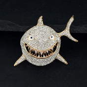 11mm Iced Out Shark Cuban Necklace — Steel