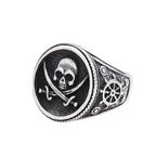 Fashion Punk Vintage Skull Ring Stainless Steel Gothic Biker Ring For Men Women Unique Viking Amulet Jewelry Gift