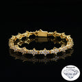 Tennis Chain Necklace Stainless Steel 6.5MM Cluster