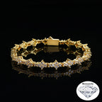 Tennis Chain Necklace Stainless Steel 6.5MM Cluster