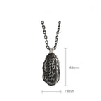 Ethnic Style The Six Character Great Bright Mantra Amulet Necklace Men Jewelry Retro Stone Pendant Male Choker Accessories
