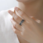 EUEAVAN Star of David Rings Stainless Steel Classic Hexagram Menorah Ring for Women Men Jewish Jewelry Gift