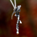 2023 NEW 316L stainless steel Vintage Sickle skull biker High Quality Jewelry Special Design Skeleton Men's Pendant