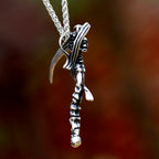 2023 NEW 316L stainless steel Vintage Sickle skull biker High Quality Jewelry Special Design Skeleton Men's Pendant