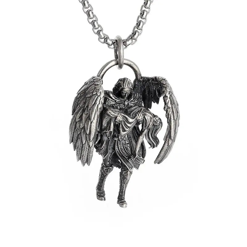 Vintage Punk Inverted Pentagram Satanic Goat Necklace Pendant for Men Unique Pagan Amulet Jewelry