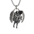 Vintage Punk Inverted Pentagram Satanic Goat Necklace Pendant for Men Unique Pagan Amulet Jewelry