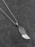 Angel Wings Steel Pendant American Simplicity