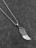 Angel Wings Steel Pendant Japan South Korea Feather