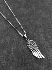 Angel Wings Steel Pendant Japan South Korea Feather