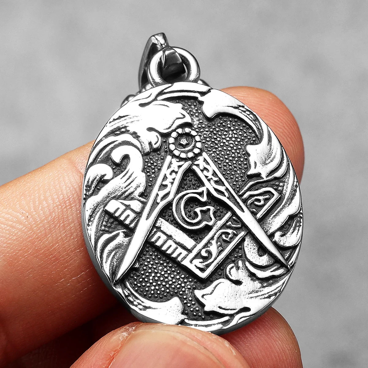 Masonic Pendant Necklace — Stainless Steel