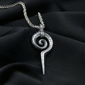 Egyptian Pharaoh Snake Staff Pendant — Stainless Steel