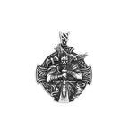Wolf Odin Steel Pendant Vintage 316L Viking Warrior