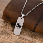 Zodiac Bar Pendant Necklace — Stainless Steel