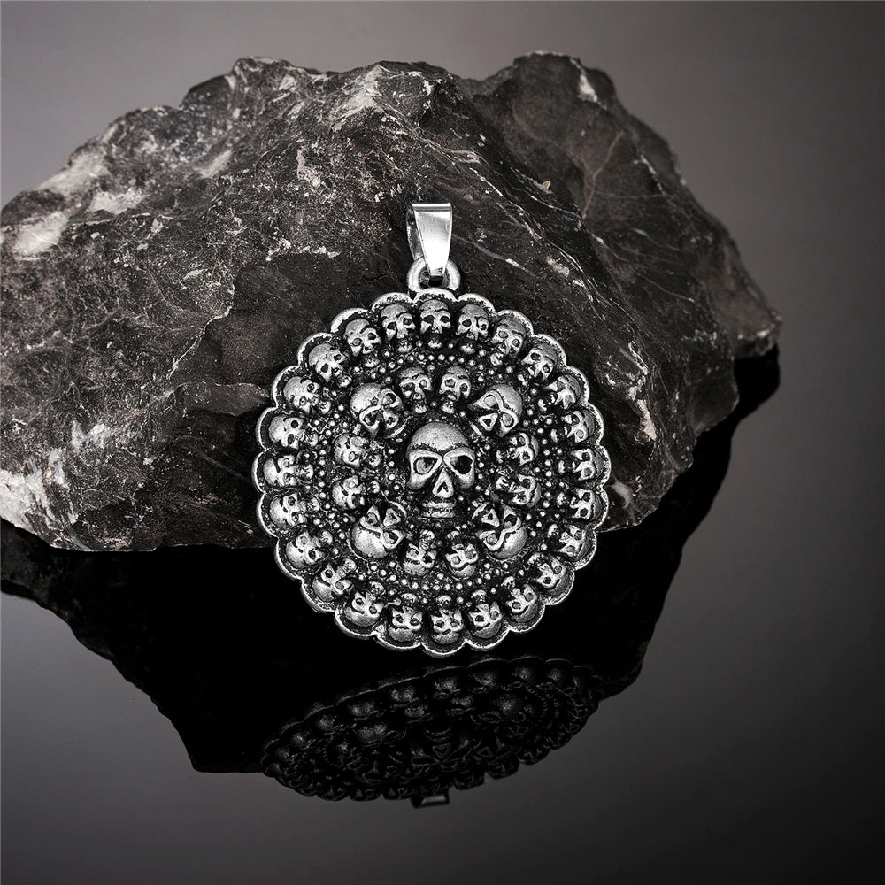 Steampunk Skull Pendant Necklace — Stainless Steel