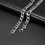 My Shape Basic Cuban Chain Necklaces for Men Chains Punk Figaro Box Curb Chain Chokers Lobster Clasp Fashion Male