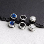 Iced Out Rhinestone Magnetic Ear Clip — Stainless Steel