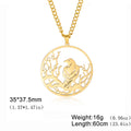 LIKGREAT Crow Raven Pendant Necklaces Norse Mythology Stainless Steel Gothic Necklace for Men Vintage Jewelry