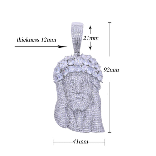 2026 New Hip Hop CZ Stone Paved Bling Iced Out JESUS PIECE Pendants Necklaces Gold Silver Color Charm for Men Rapper Jewelry