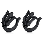 Trident Neptune Hoop Earrings — Stainless Steel