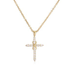 Cross Pendant Necklace — Gold-Tone