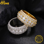 Iced Out Moissanite Band Ring — 925 Silver