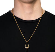 Neptune Trident Necklace — Zinc Alloy