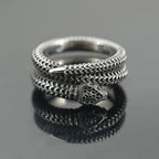 Domineering Snake Head Ring Punk Animal Vintage — Stainless Steel