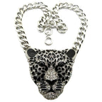 Iced Out Leopard Head Cuban Pendant — Gold