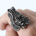 Dragon Steel Ring Korean Version Students'