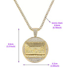 New Last Supper Pendant Cuban Chain Necklace With 14mm Iced Out Chain Fashion Hip Hop Men Charm Pendant Tennis