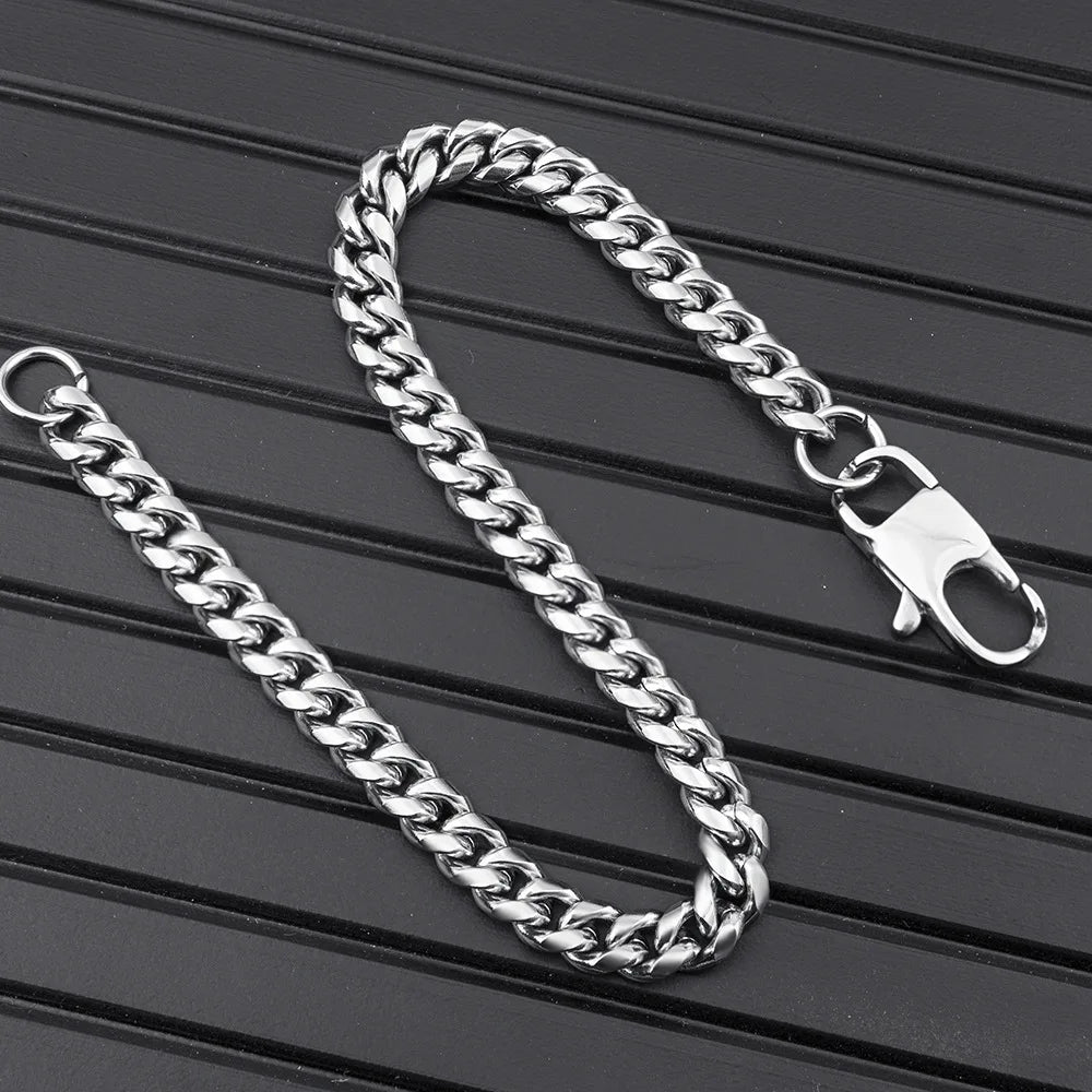 Thick Cuban Link Bracelet 8-14mm — Stainless Steel