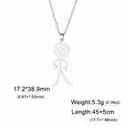 Middle Finger Pendant Necklace — Stainless Steel