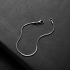 Square Snake Chain Bracelet 2mm — 316L Stainless Steel, 18-20cm
