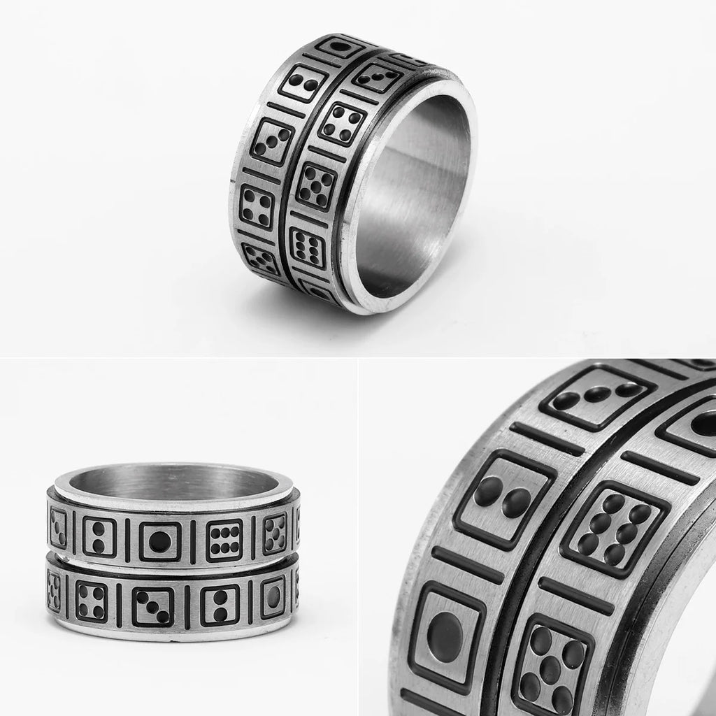 Fidget Sieve Ring — Stainless Steel