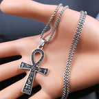 Egyptian Ankh Cross Necklace — Stainless Steel