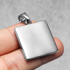 Cross Skull Badge Pendant Necklace Stainless Steel