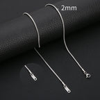 HIYEE Stainless Steel Snake Chain Necklace Chains for DIY for Women Jewelry Making Findings Pendants Lobster Clasps