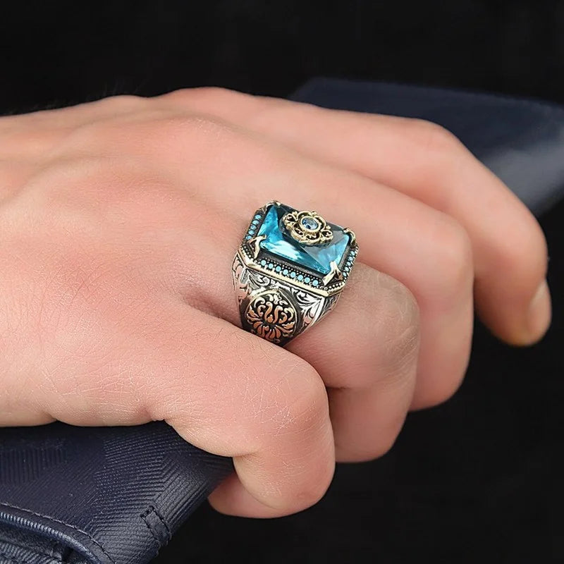 Vintage Iced Out Silver Ring