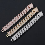 Luxury Jewelry 22mm Diamond Chain Men Iced Out Bling CZ Silver/Gold Plated Rapper Hip Hop Thick Cuban Link Necklace Gift for Boy