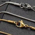 Wholesale 45/50/60/70cm Snake Long Chain Necklace Stainless Steel Necklaces For Women Men Jewelry Neck Chokers Catenina Collana