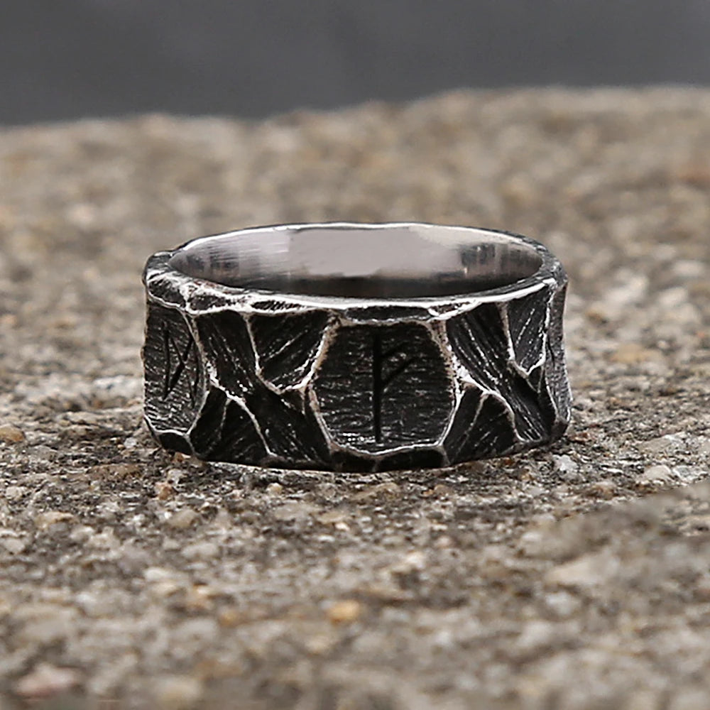 Nordic Viking Rune Ring — Stainless Steel